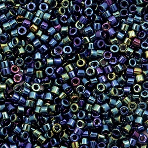 Miyuki kralen delica's 11/0 Metallic iris variegated blue DB-5