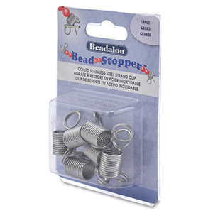 Beadalon bead stopper large 6st. Stainless steel