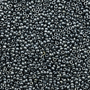 Miyuki rocailles 15/0 Metallic gunmetal grey 15-451 