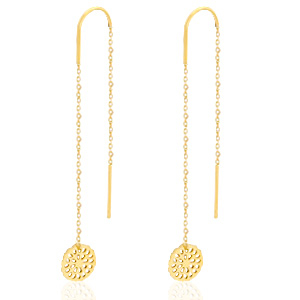 Roestvrij stalen (RVS) Stainless steel oorbellen mandala Goud