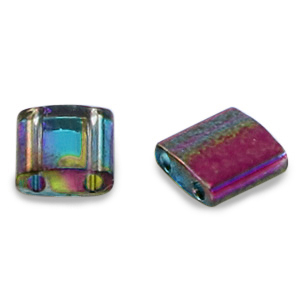 Miyuki kralen tila 5x5mm Czech coating magic blue TL-4572