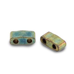 Miyuki kralen half tila 5x2.3mm Metallic matte iris patina blue HTL-2008