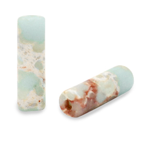 Natuursteen kralen tubes Light turquoise