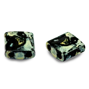 Miyuki kralen tila 5x5mm Opaque picasso black TL-4511