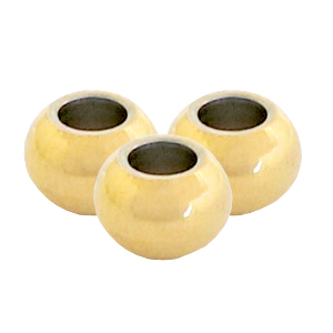 Roestvrij stalen (RVS) Stainless steel kralen 6mm Goud