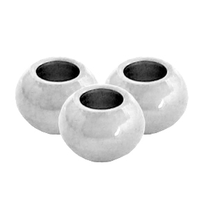 Roestvrij stalen (RVS) Stainless steel kralen 5mm Zilver