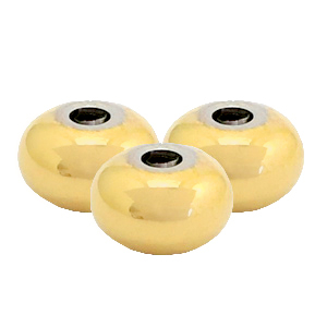 Roestvrij stalen (RVS) Stainless steel kralen 4mm Goud