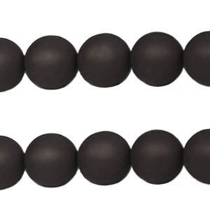 Polaris kralen matt rond 6 mm Nero zwart