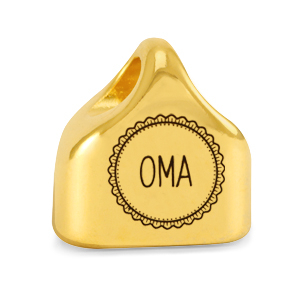 Eindkapjes metaal DQ "OMA" Mix & Match Goud (nikkelvrij)