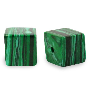 Natuursteen kralen square 4mm Green