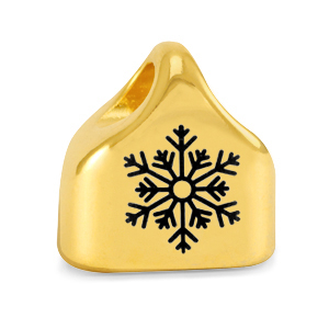 Eindkapjes metaal DQ sneeuwvlok Mix & Match Goud (nikkelvrij)