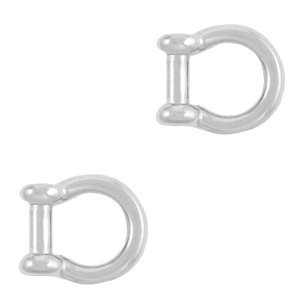 Bedels DQ metaal tussenstuk ring Antiek zilver (nikkelvrij)