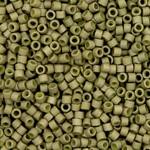 Miyuki kralen delica's 11/0 Opaque matte luster golden olive green  DB-371