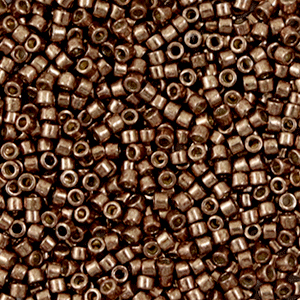 Miyuki kralen delica's 11/0 Duracoat galvanized dark mauve brown DB-1843