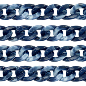 Acrylic chain 19mm Dark blue