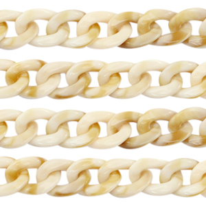 Acrylic chain 19mm Beige