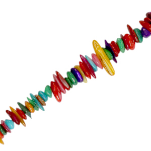 Schelp kralen chips Multicolour