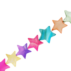 Schelp kralen ster Multicolour