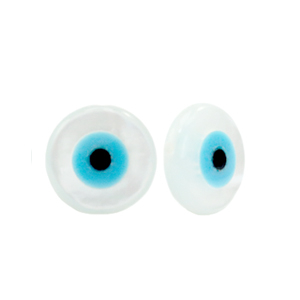Schelp kralen disc boze oog White