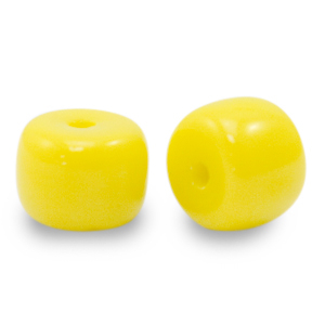 8 mm rondellen glaskralen Yellow