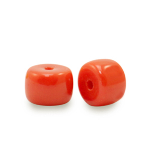 6 mm rondellen glaskralen Candy red