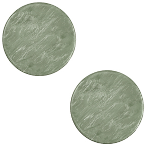 12 mm platte cabochons Polaris Elements Lively Sea green