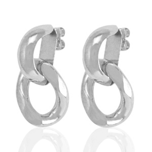 Brass TQ metaal oorstekers Silver