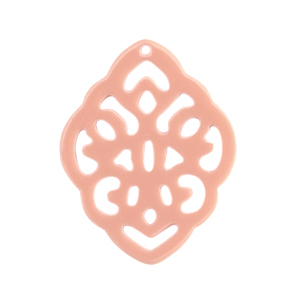 Resin hangers barok ruit Vintage pink