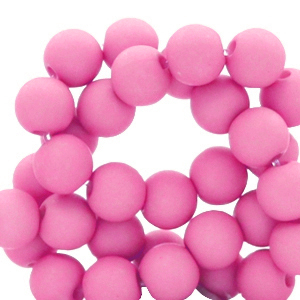 6 mm acryl kralen Hot pink