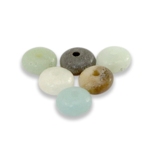 Natuursteen kralen calchedoon (kwarts) rondellen 4x2mm Turquoise blue