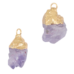 Natuursteen hangers Purple-gold