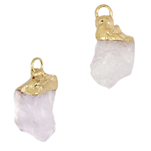 Natuursteen hangers Crystal-gold