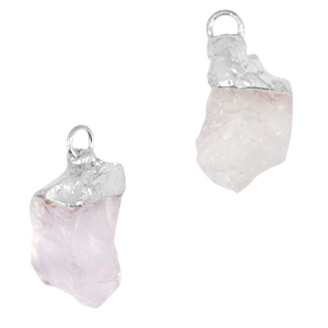 Natuursteen hangers Crystal-silver