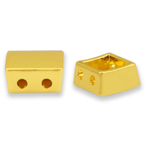 Tile beads square Gold