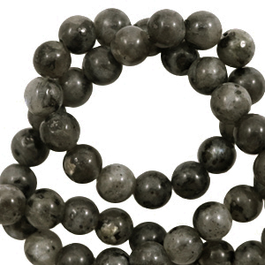 Natuursteen kralen labradoriet 8mm Dark anthracite