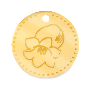 Plexx bedels 20mm Birth flower May-Lily of the valley Gold