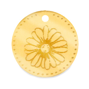 Plexx bedels 20mm Birth flower April-Daisy Gold