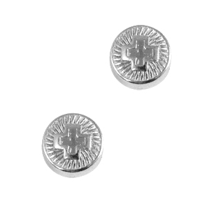 Schuivers DQ metaal kruis 8mm Antiek zilver (nikkelvrij)