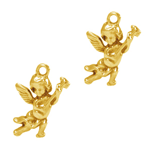 Bedels DQ metaal engel Goud (nikkelvrij)