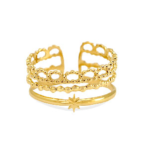 Roestvrij stalen (RVS) Stainless steel ringen Goud