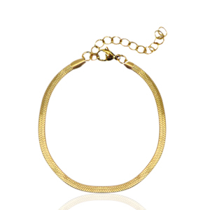 Roestvrij stalen (RVS) Stainless steel armbanden snake Goud