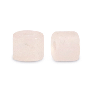 Natuursteen kralen rozenkwarts disc 3x2mm Off white pink