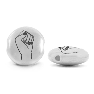 Kralen DQ metaal vuist Antiek zilver (nikkelvrij)