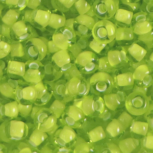 Preciosa rocailles Ornela 6/0-55226 White lining-sweet pea green