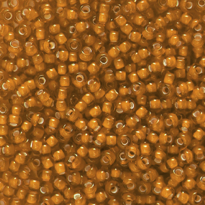 Preciosa rocailles Ornela 8/0-15096 White lining-topaz brown