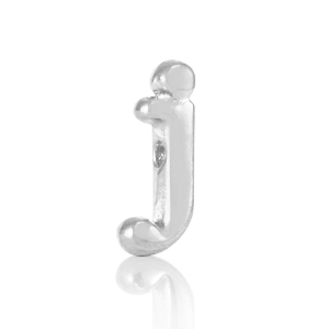 Letterkralen DQ metaal J Antiek zilver (nikkelvrij)