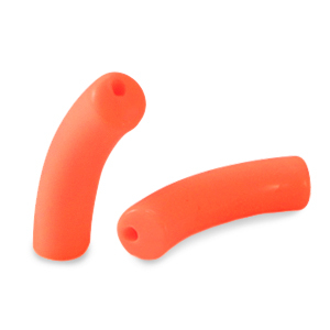 Acryl kralen tube Fluor orange
