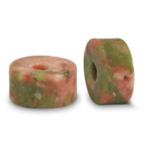 Natuursteen kralen kwarts disc 6x3mm voornamelijk Tan brown