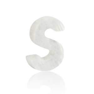 Schelp hangers specials letter S White (natuurlijke kleur)