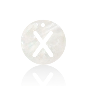 Schelp hangers specials letter X White (natuurlijke kleur)